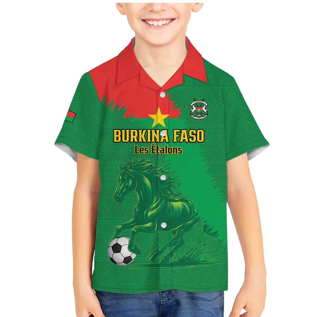 Custom Burkina Faso Football Family Matching Mermaid Dress and Hawaiian Shirt Go Les Etalons