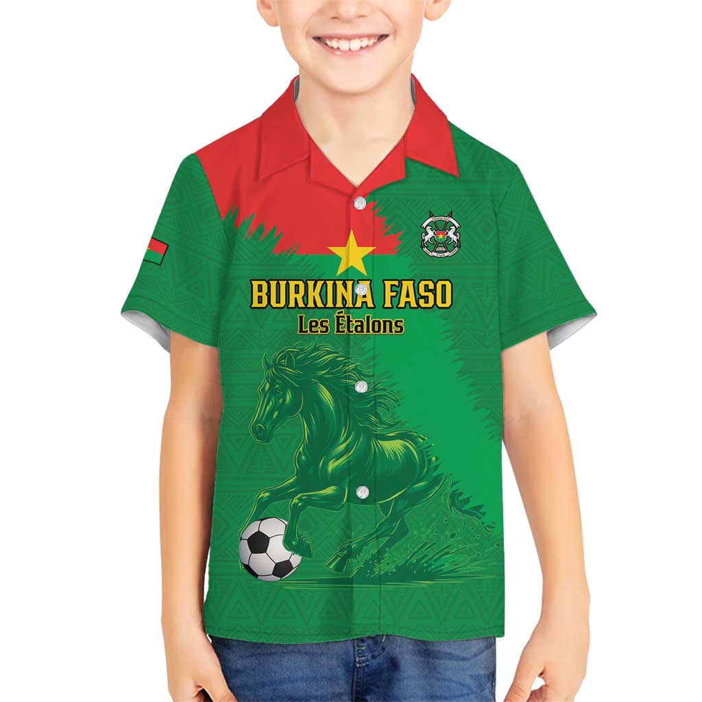 Custom Burkina Faso Football Family Matching Off Shoulder Maxi Dress and Hawaiian Shirt Go Les Etalons