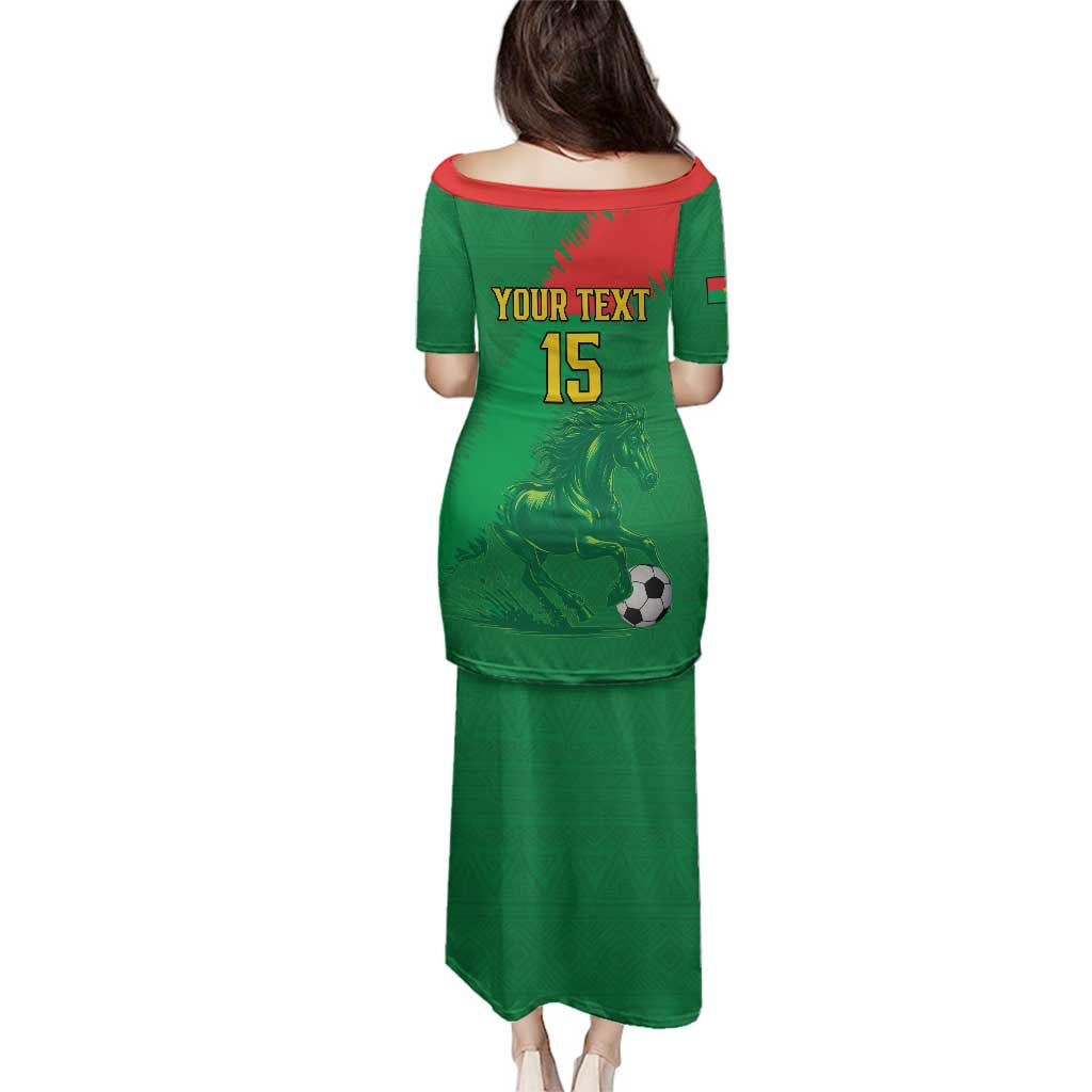 Custom Burkina Faso Football Family Matching Puletasi and Hawaiian Shirt Go Les Etalons
