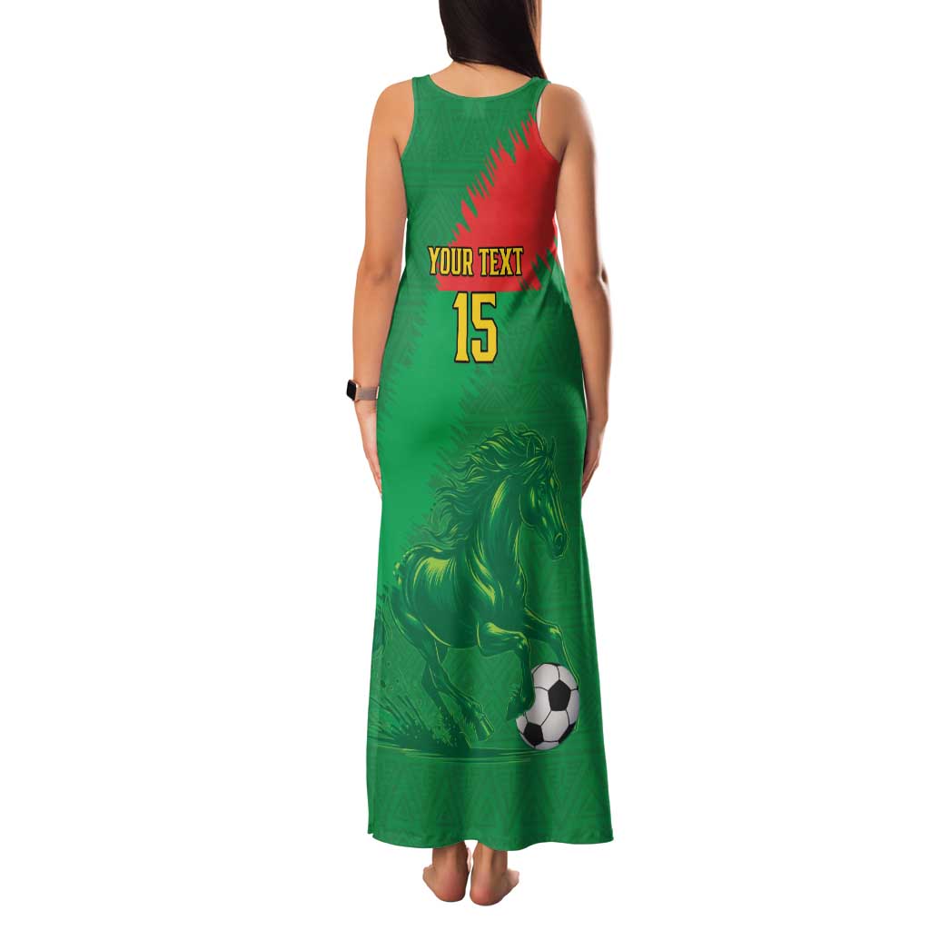 Custom Burkina Faso Football Family Matching Tank Maxi Dress and Hawaiian Shirt Go Les Etalons