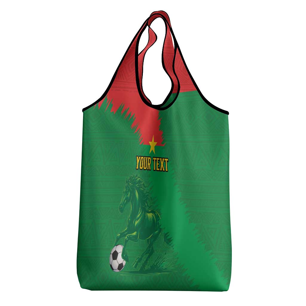 Custom Burkina Faso Football Grocery Bag Go Les Etalons