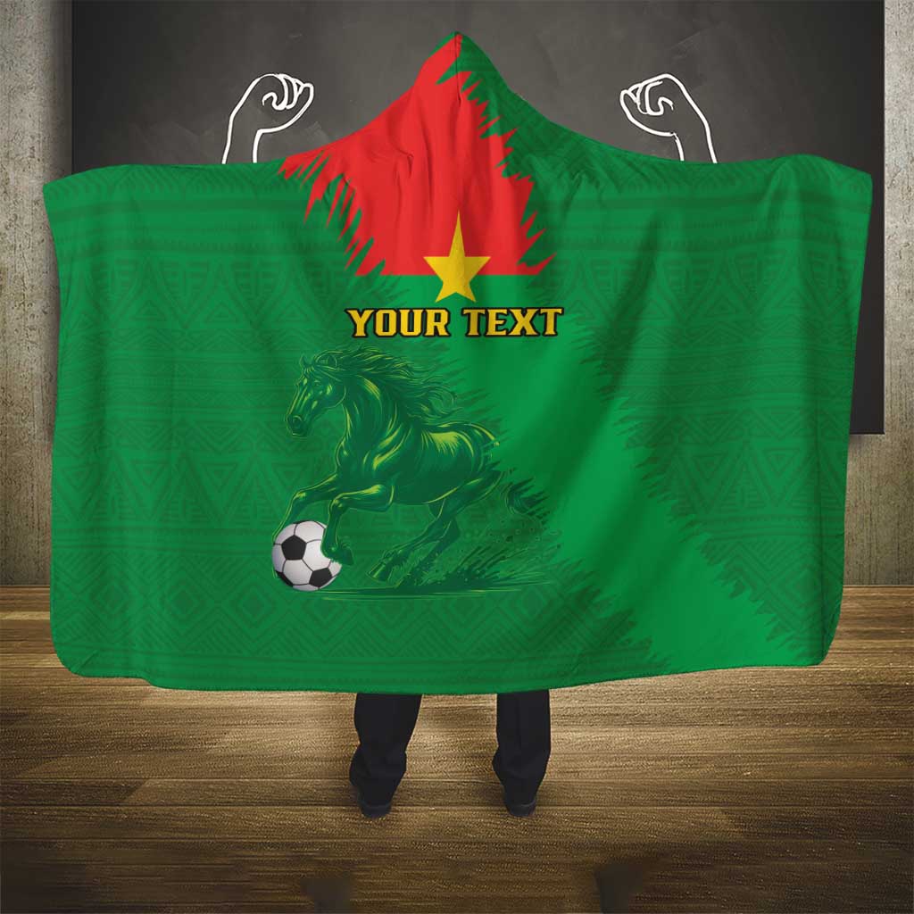 Custom Burkina Faso Football Hooded Blanket Go Les Etalons