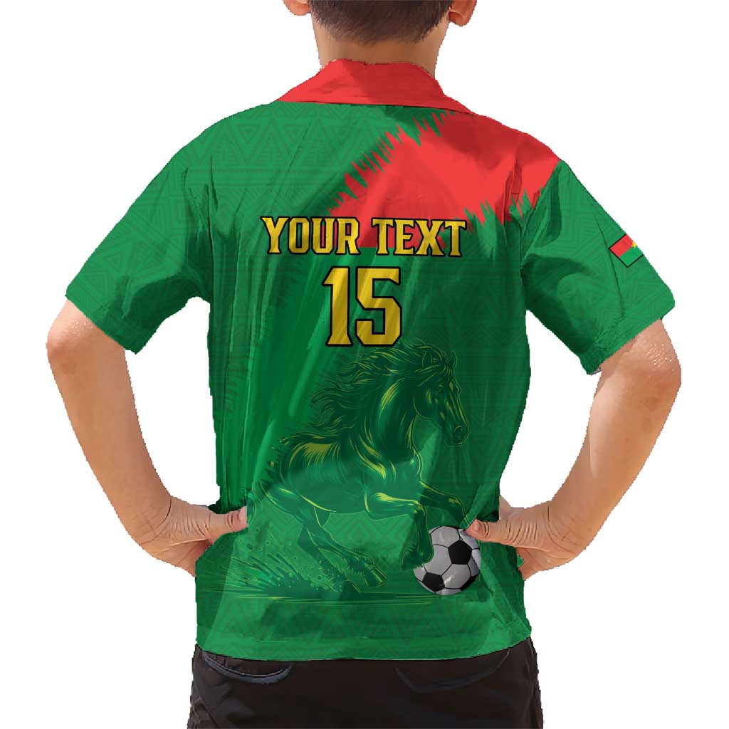Custom Burkina Faso Football Kid Hawaiian Shirt Go Les Etalons