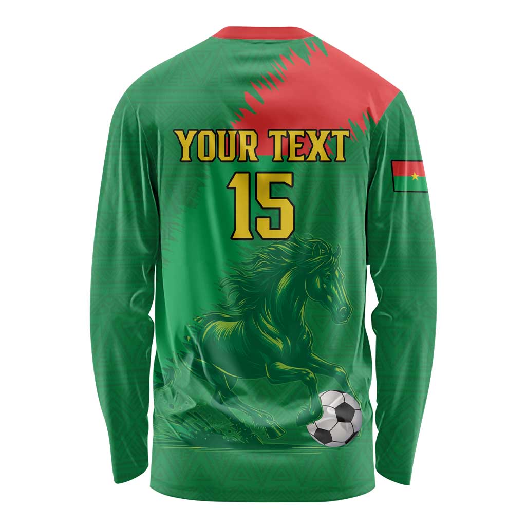 Custom Burkina Faso Football Long Sleeve Shirt Go Les Etalons