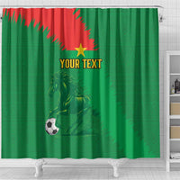 Custom Burkina Faso Football Shower Curtain Go Les Etalons