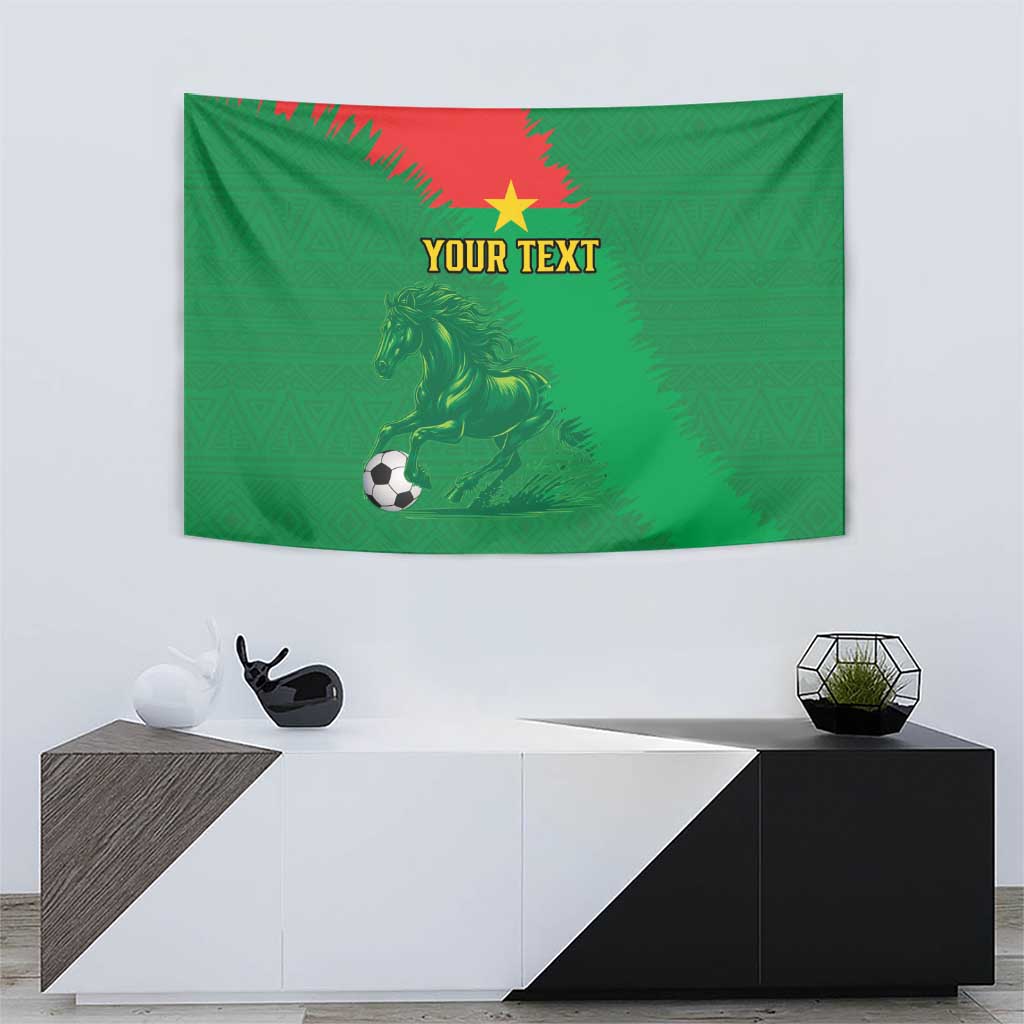 Custom Burkina Faso Football Tapestry Go Les Etalons