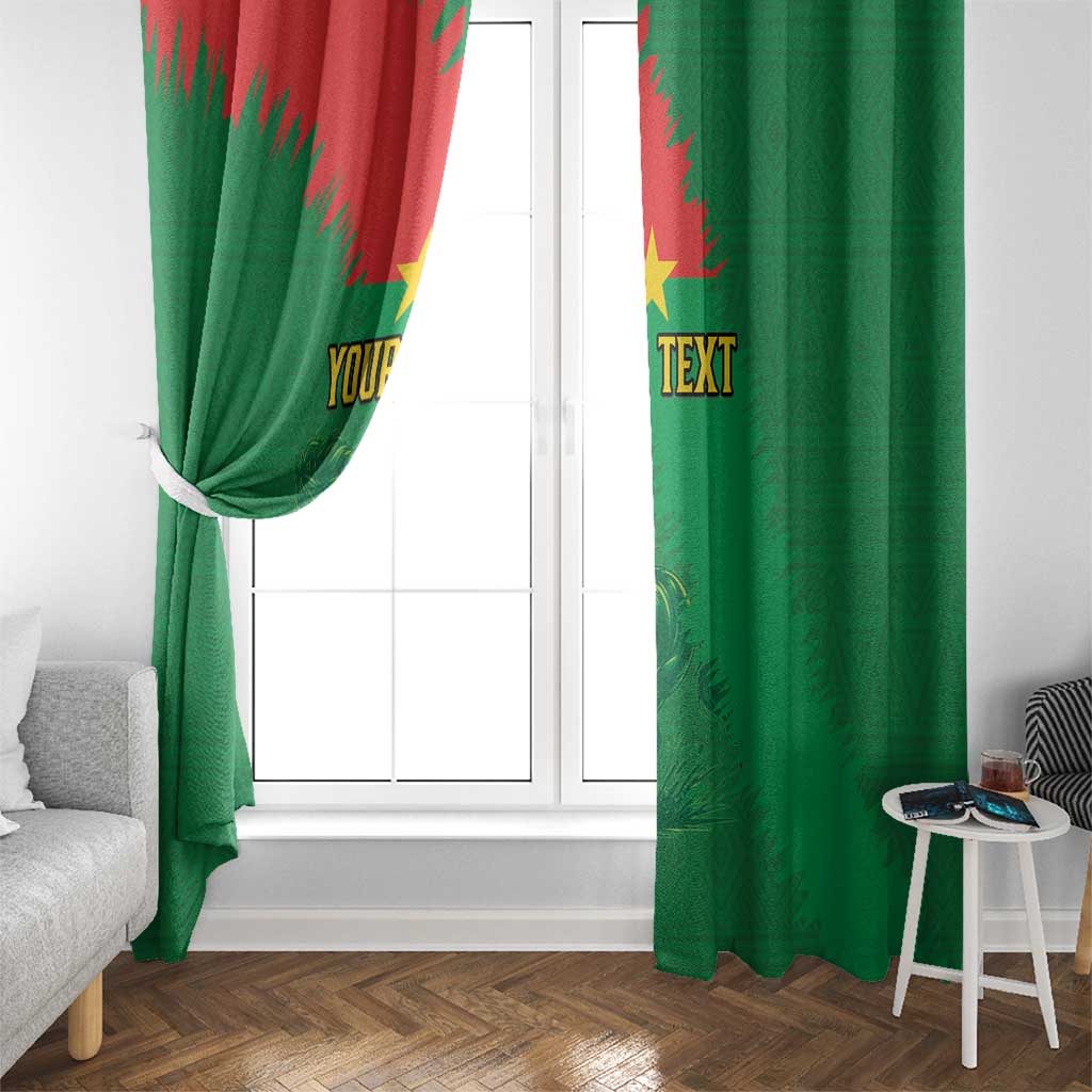 Custom Burkina Faso Football Window Curtain Go Les Etalons