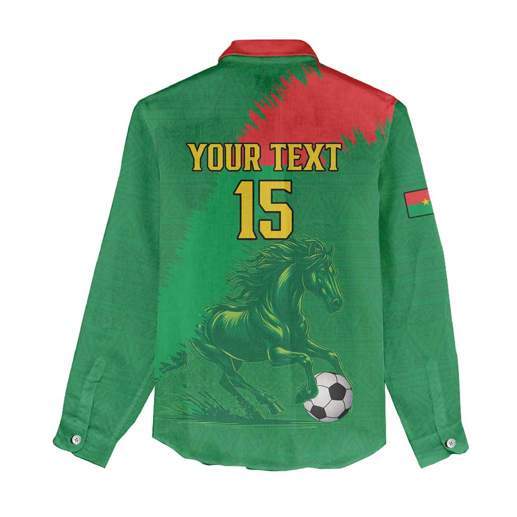 Custom Burkina Faso Football Women Casual Shirt Go Les Etalons