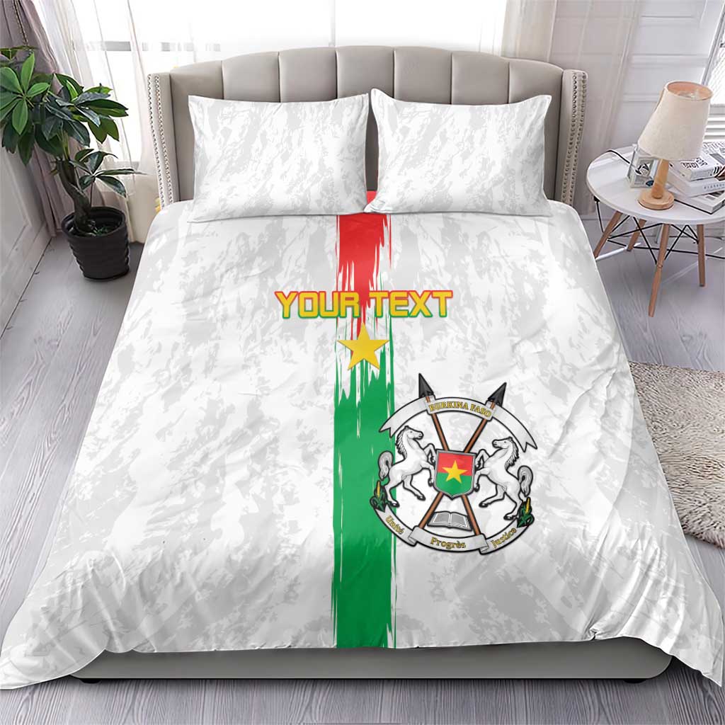 Custom Burkina Faso Football Bedding Set Grunge Style