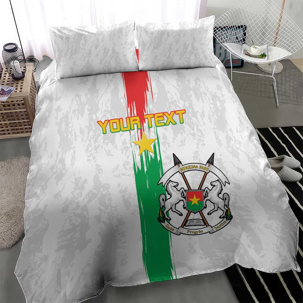 Custom Burkina Faso Football Bedding Set Grunge Style