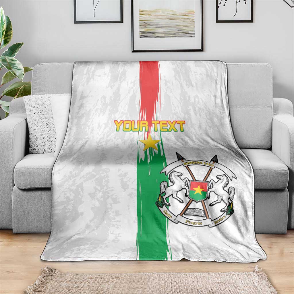 Custom Burkina Faso Football Blanket Grunge Style