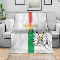 Custom Burkina Faso Football Blanket Grunge Style