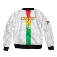 Custom Burkina Faso Football Bomber Jacket Grunge Style