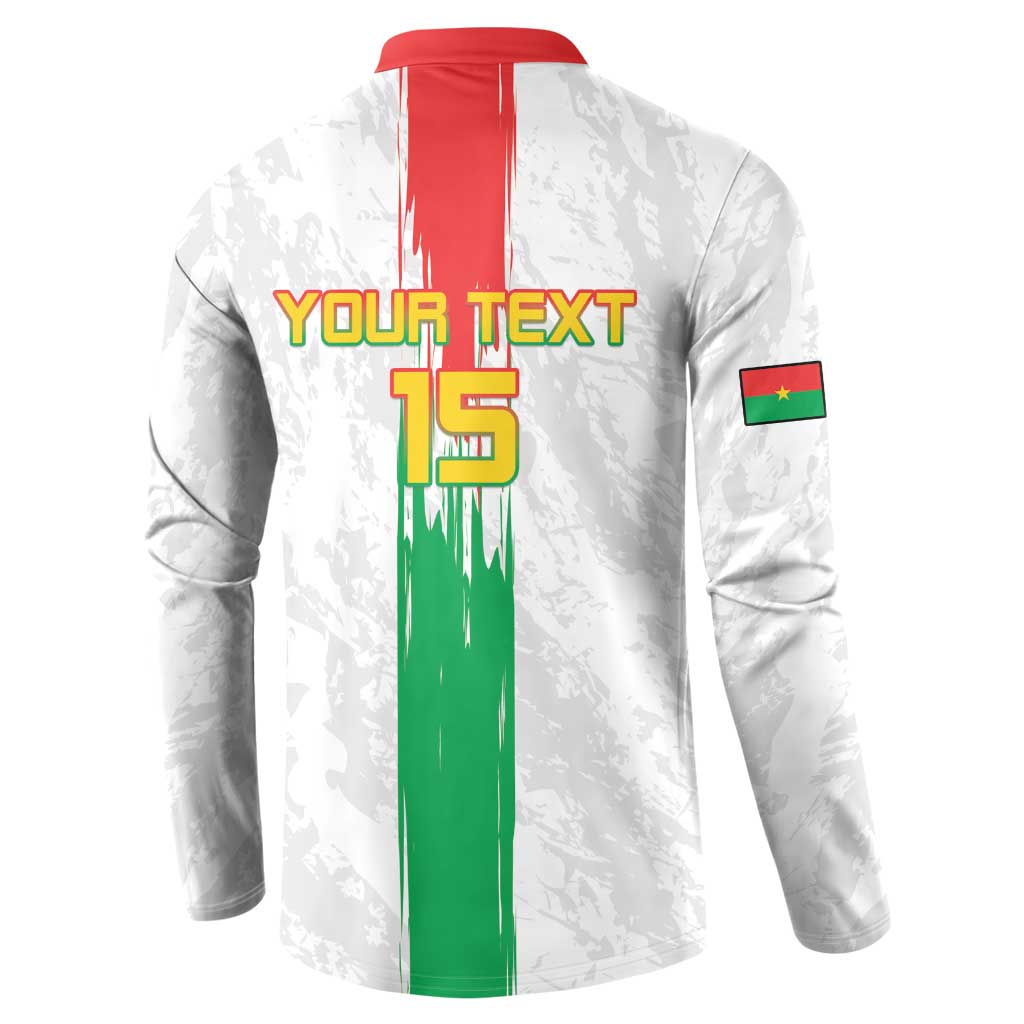 Custom Burkina Faso Football Button Sweatshirt Grunge Style