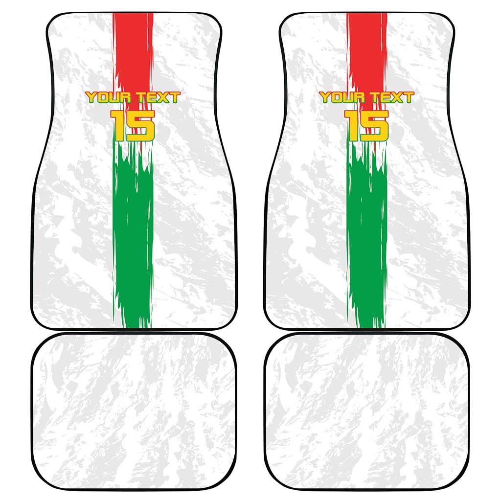 Custom Burkina Faso Football Car Mats Grunge Style