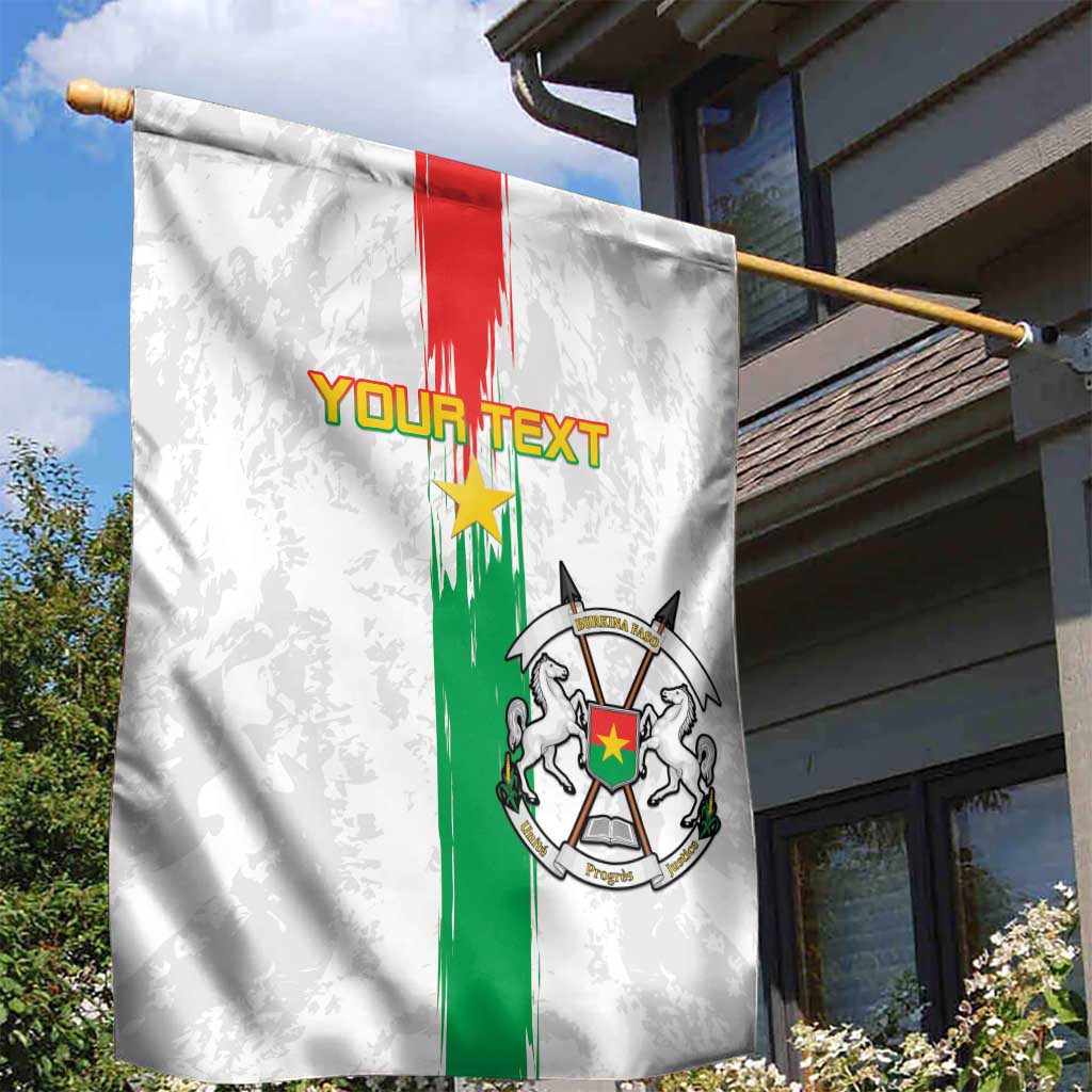 Custom Burkina Faso Football Garden Flag Grunge Style