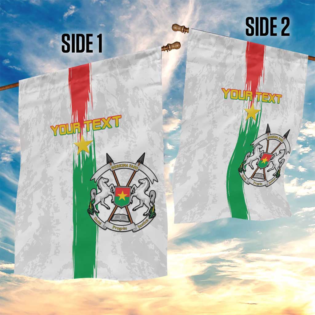 Custom Burkina Faso Football Garden Flag Grunge Style