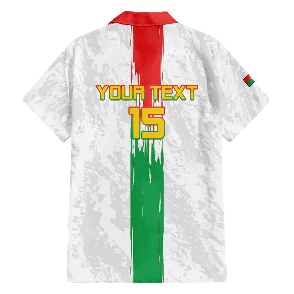 Custom Burkina Faso Football Hawaiian Shirt Grunge Style
