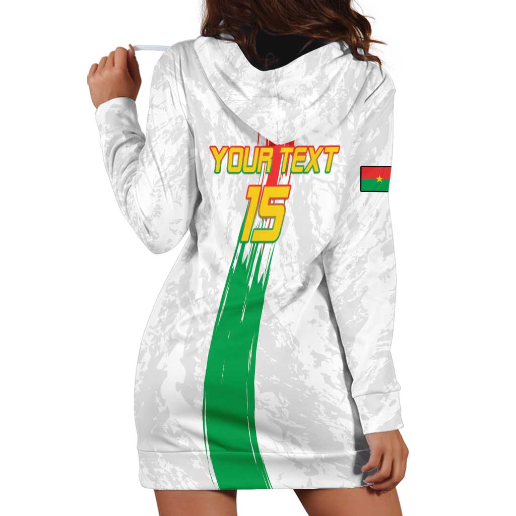 Custom Burkina Faso Football Hoodie Dress Grunge Style