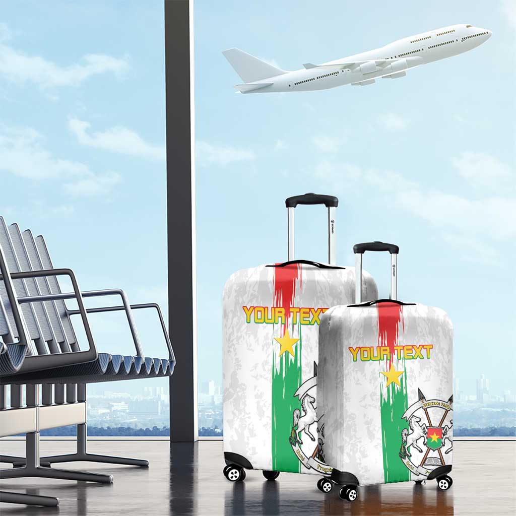 Custom Burkina Faso Football Luggage Cover Grunge Style