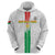 Custom Burkina Faso Football Zip Hoodie Grunge Style