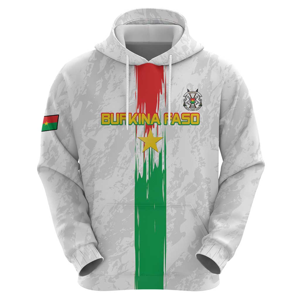 Custom Burkina Faso Football Zip Hoodie Grunge Style