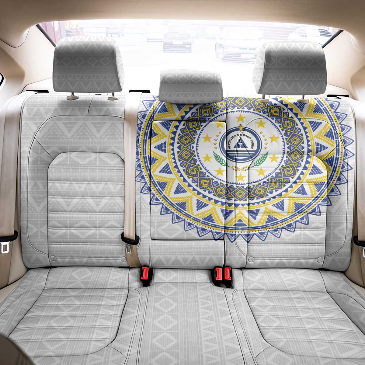 Cape Verde Back Car Seat Cover African Tribal Pattern