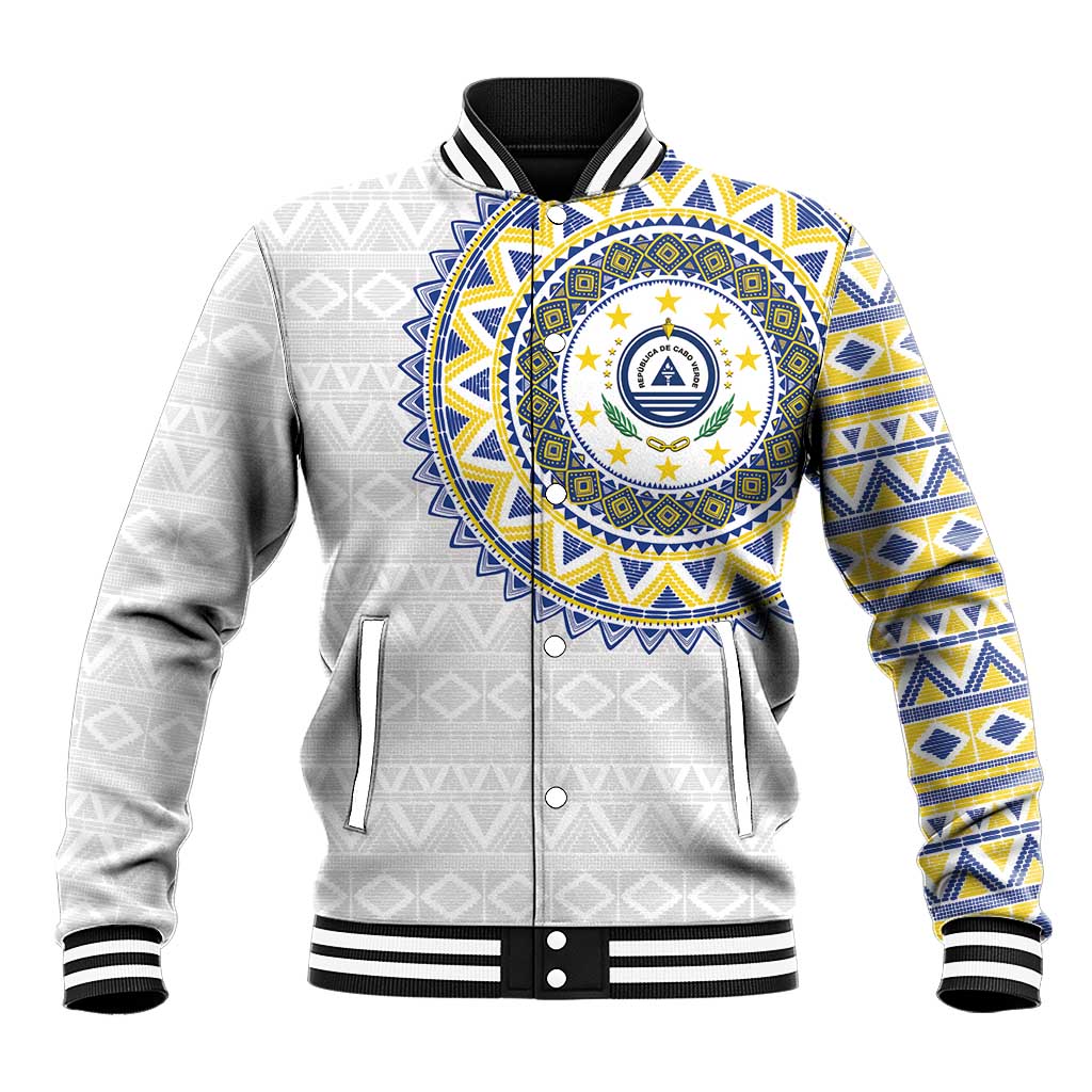 Cape Verde Baseball Jacket African Tribal Pattern