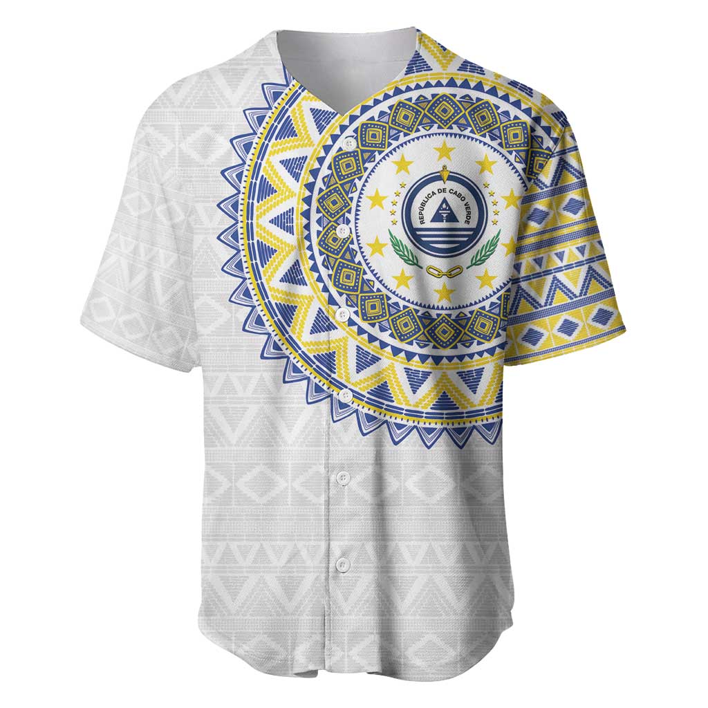 Cape Verde Baseball Jersey African Tribal Pattern