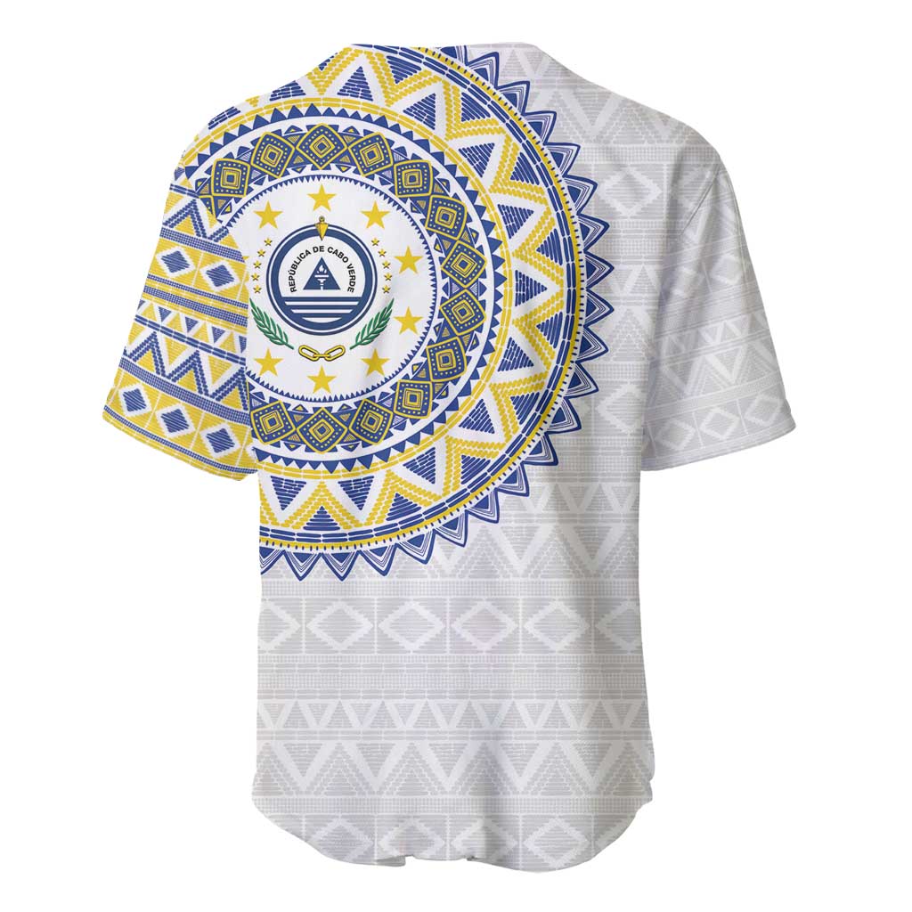 Cape Verde Baseball Jersey African Tribal Pattern