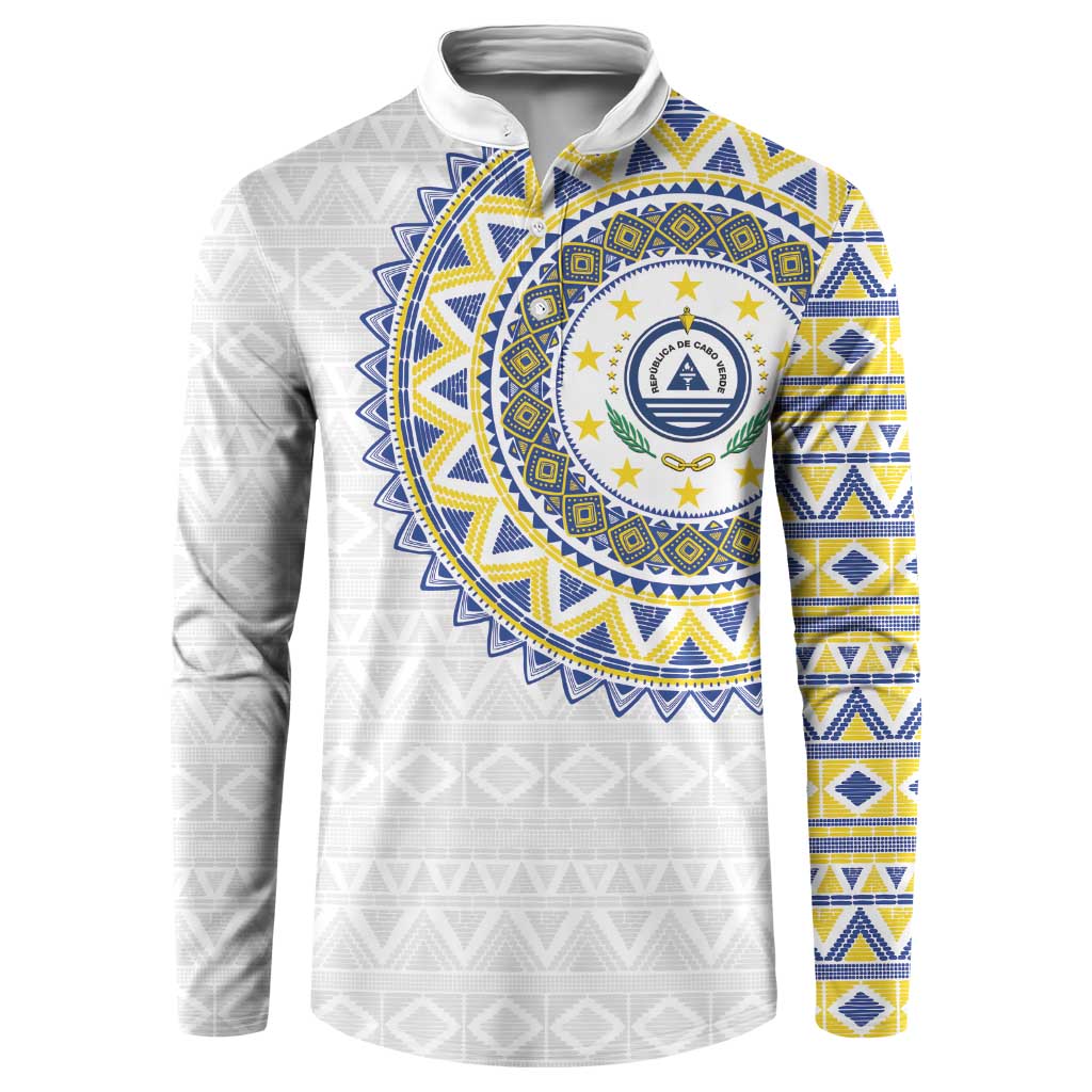 Cape Verde Button Sweatshirt African Tribal Pattern