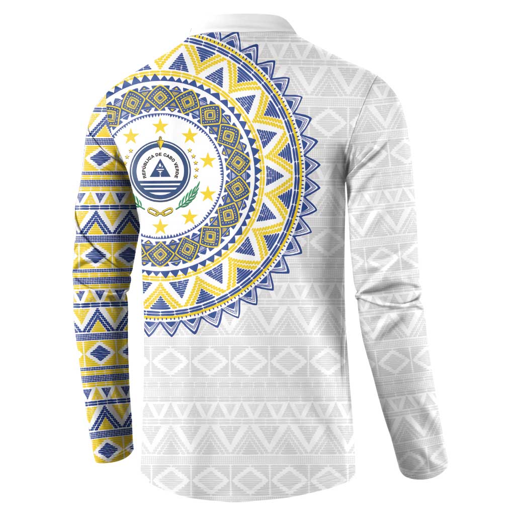 Cape Verde Button Sweatshirt African Tribal Pattern