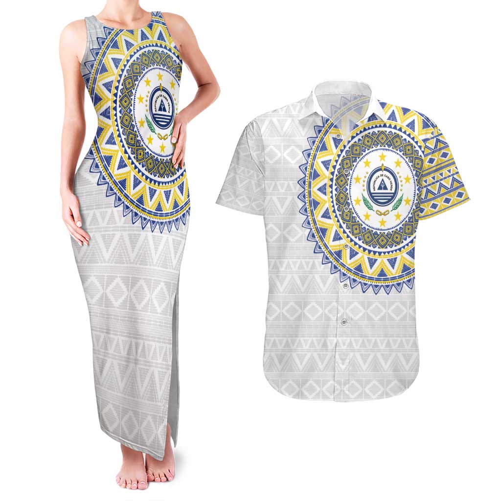 Cape Verde Couples Matching Tank Maxi Dress and Hawaiian Shirt African Tribal Pattern