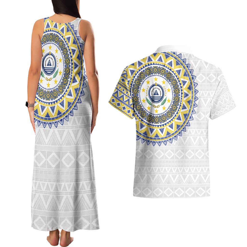Cape Verde Couples Matching Tank Maxi Dress and Hawaiian Shirt African Tribal Pattern