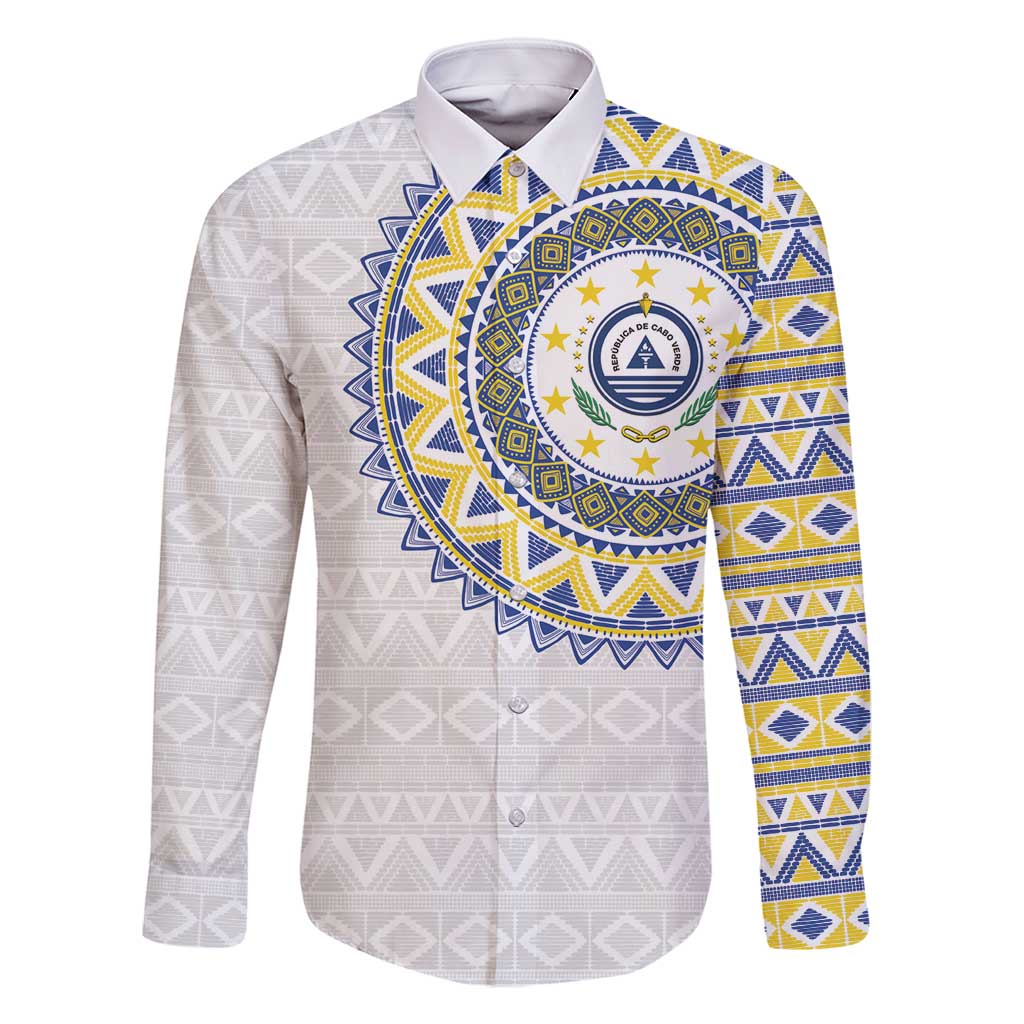 Cape Verde Family Matching Long Sleeve Bodycon Dress and Hawaiian Shirt African Tribal Pattern