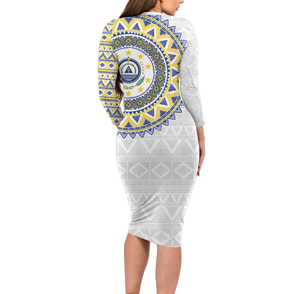 Cape Verde Family Matching Long Sleeve Bodycon Dress and Hawaiian Shirt African Tribal Pattern