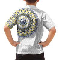 Cape Verde Family Matching Off Shoulder Maxi Dress and Hawaiian Shirt African Tribal Pattern