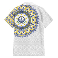 Cape Verde Family Matching Off Shoulder Maxi Dress and Hawaiian Shirt African Tribal Pattern