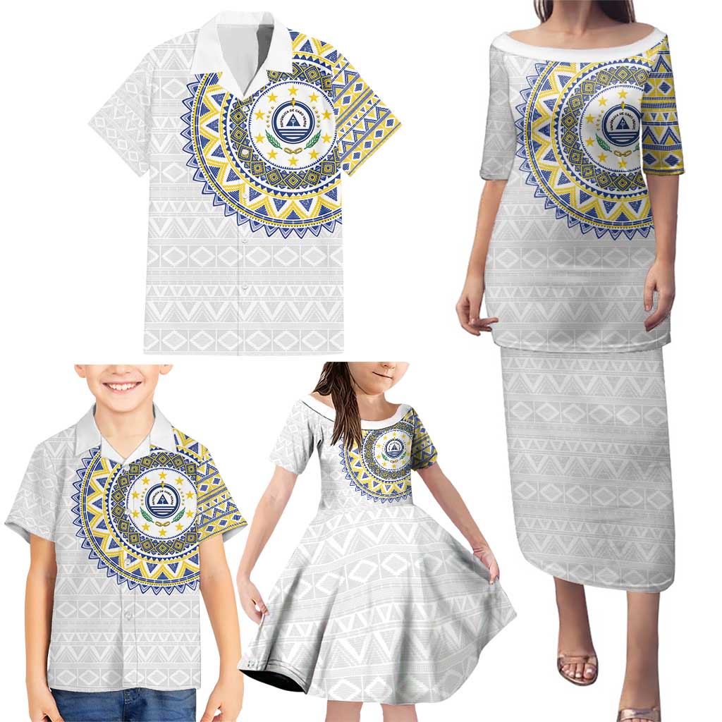 Cape Verde Family Matching Puletasi and Hawaiian Shirt African Tribal Pattern