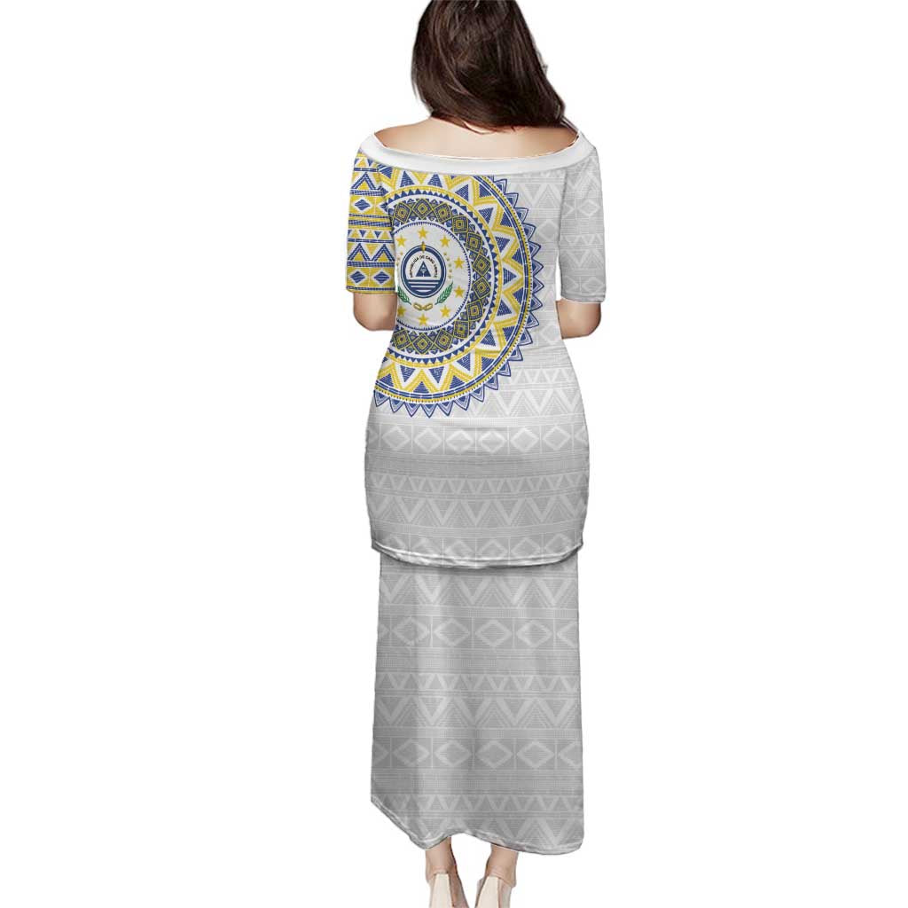 Cape Verde Family Matching Puletasi and Hawaiian Shirt African Tribal Pattern