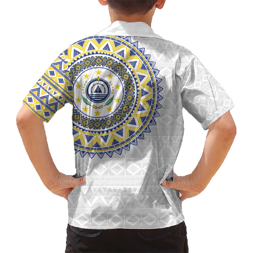 Cape Verde Family Matching Short Sleeve Bodycon Dress and Hawaiian Shirt African Tribal Pattern