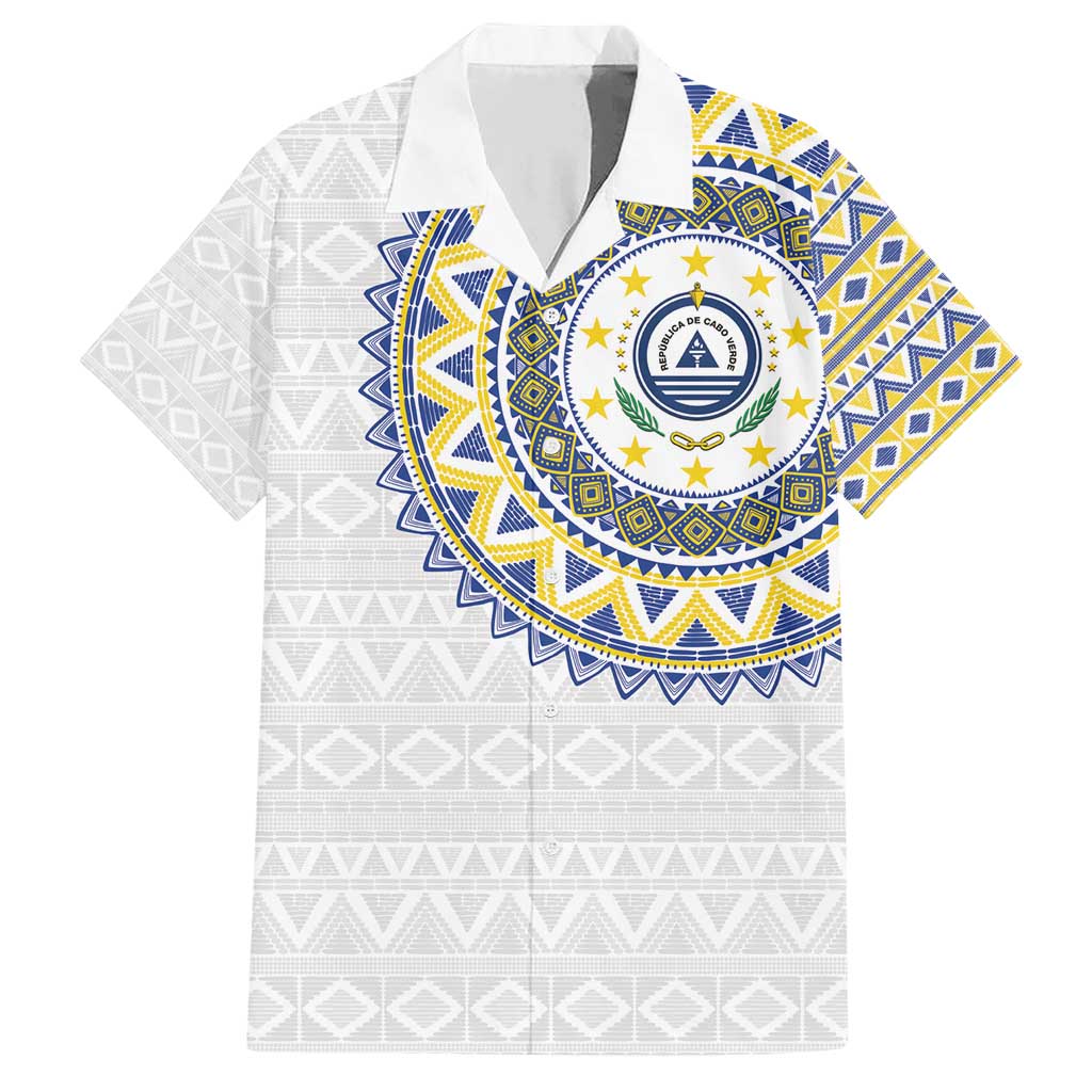 Cape Verde Family Matching Short Sleeve Bodycon Dress and Hawaiian Shirt African Tribal Pattern