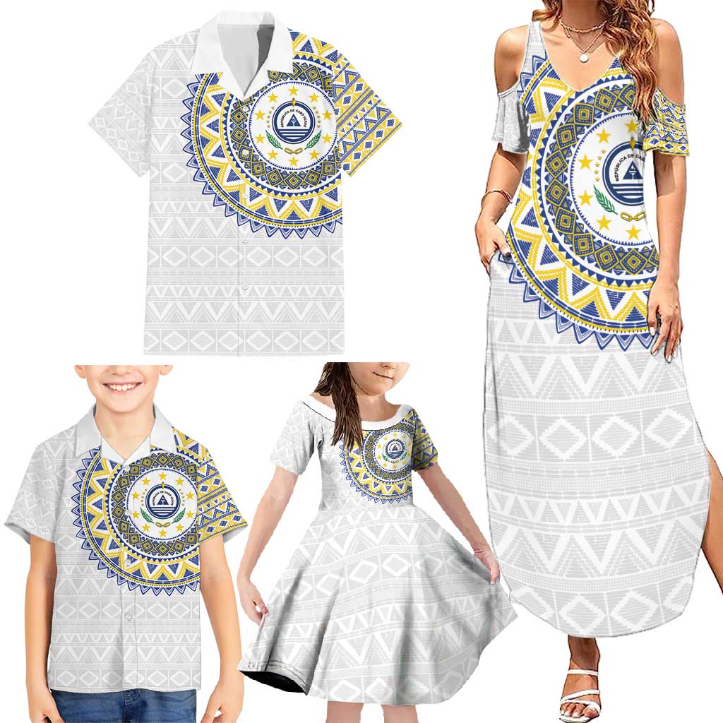 Cape Verde Family Matching Summer Maxi Dress and Hawaiian Shirt African Tribal Pattern