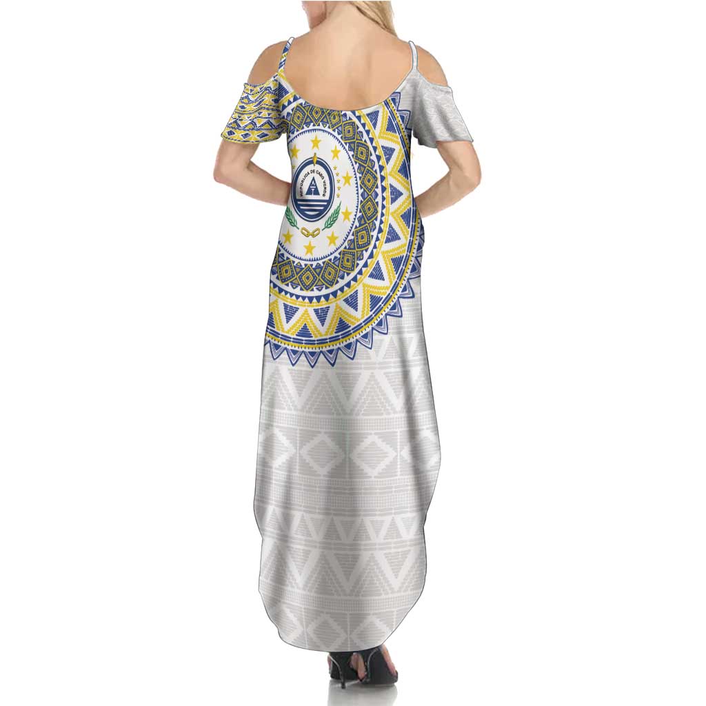Cape Verde Family Matching Summer Maxi Dress and Hawaiian Shirt African Tribal Pattern