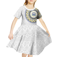 Cape Verde Kid Short Sleeve Dress African Tribal Pattern