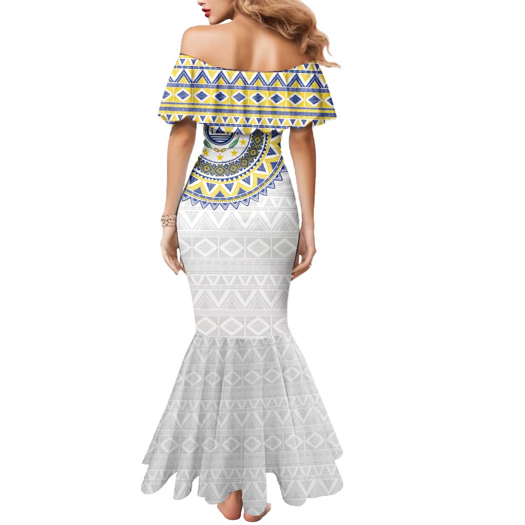 Cape Verde Mermaid Dress African Tribal Pattern