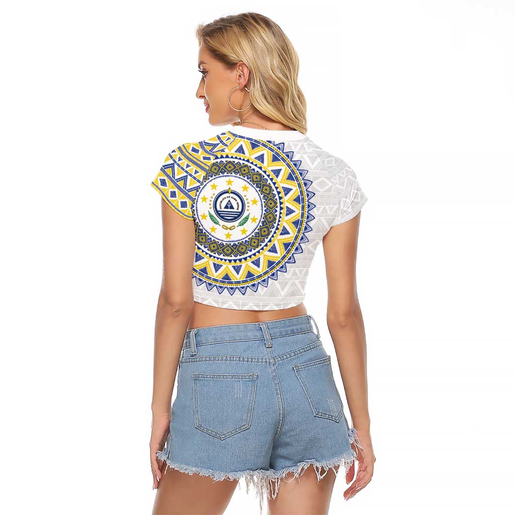 Cape Verde Raglan Cropped T Shirt African Tribal Pattern