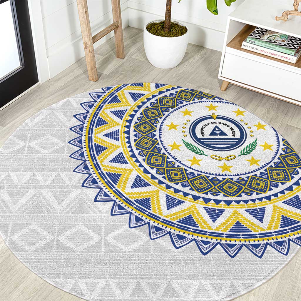 Cape Verde Round Carpet African Tribal Pattern