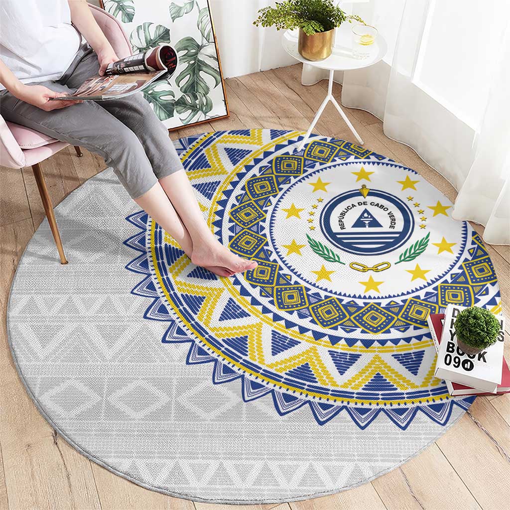 Cape Verde Round Carpet African Tribal Pattern
