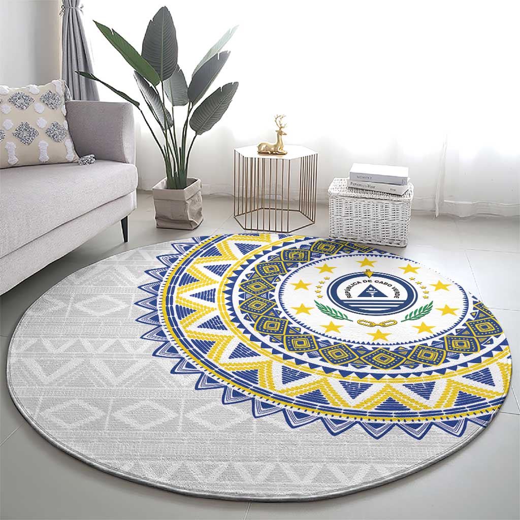 Cape Verde Round Carpet African Tribal Pattern